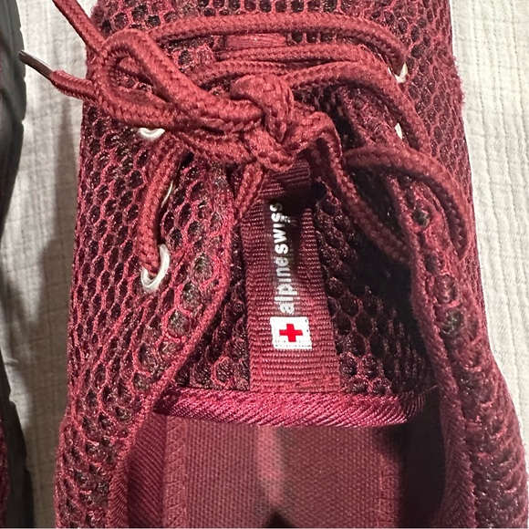 Alpine Swiss Kilian Mesh Red Burgundy Trainer Sneakers • Men’s 7 / Women’s 9 - Picture 4 of 10
